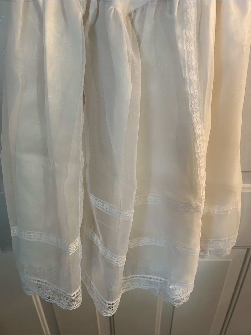 Gunne Sax White Lace Mini Dress - Picture 3 of 7